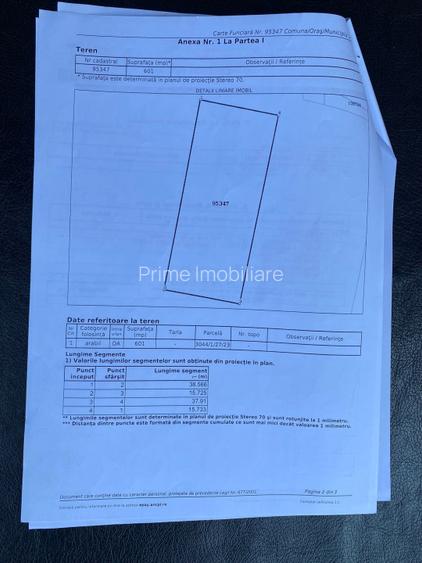 Teren Intravilan 601 mp| toate utilitățile | zona Partos - 2