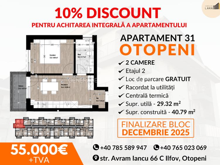 Apartament 3 camere OTOPENI PROIECT FINALIZARE IN PRIMAVARA. Direct Dezvoltator! - 9