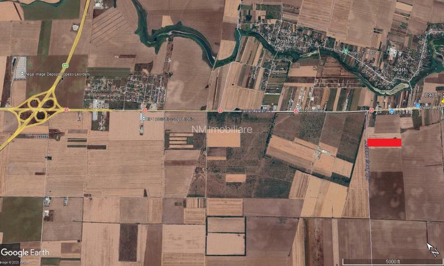 Teren industrial 44.121 mp cu PUZ (spatii de depozitare, industriale si birouri) - 2