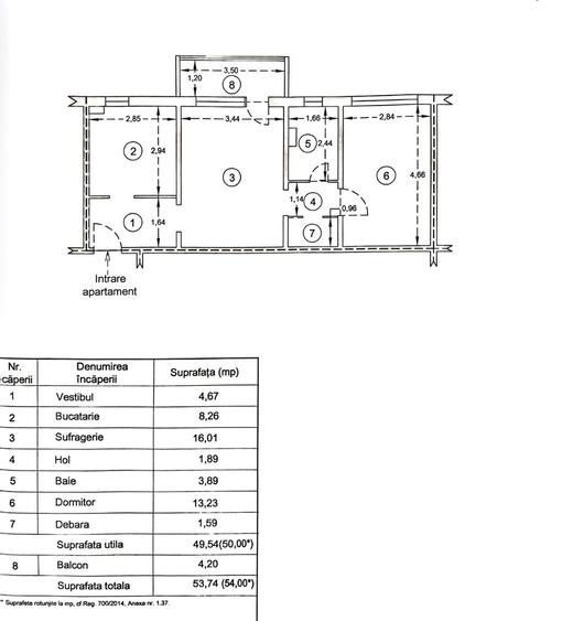 Apartament 2 camere, confort 1, zona Nord - 1