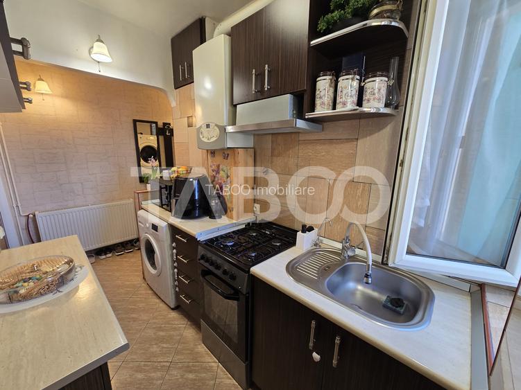 Apartament cu 2 camere mobilat utilat pivnita 4 mp Vasile Aaron Sibiu - 9