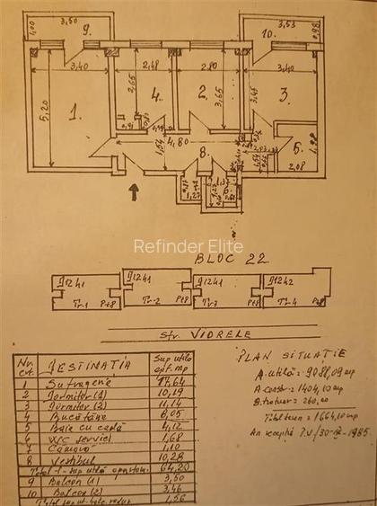 Vanzare apartament 3 camere | Tineretului | bloc 1986 | dec | 72mp | langa metro - 11