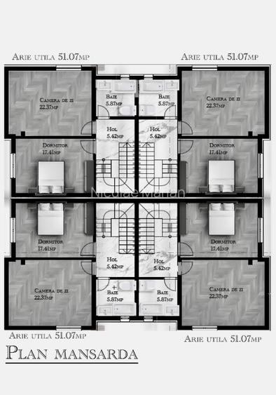 Case/Vile P+1E+M | 158 mp utili/locuință | Dobroești,Doinei, Ilfov | DEZVOLTATOR - 9