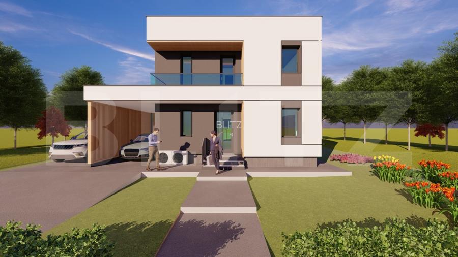 Casa moderna, la standard NZEB, 800 mp teren, Sopor - 3