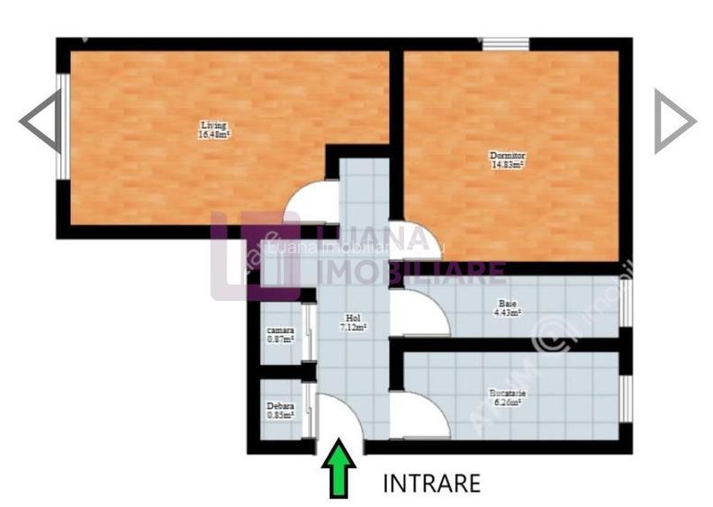 Apartament cu 2 camere de vanzare | Terezian | decomandat | etaj 3 - 8