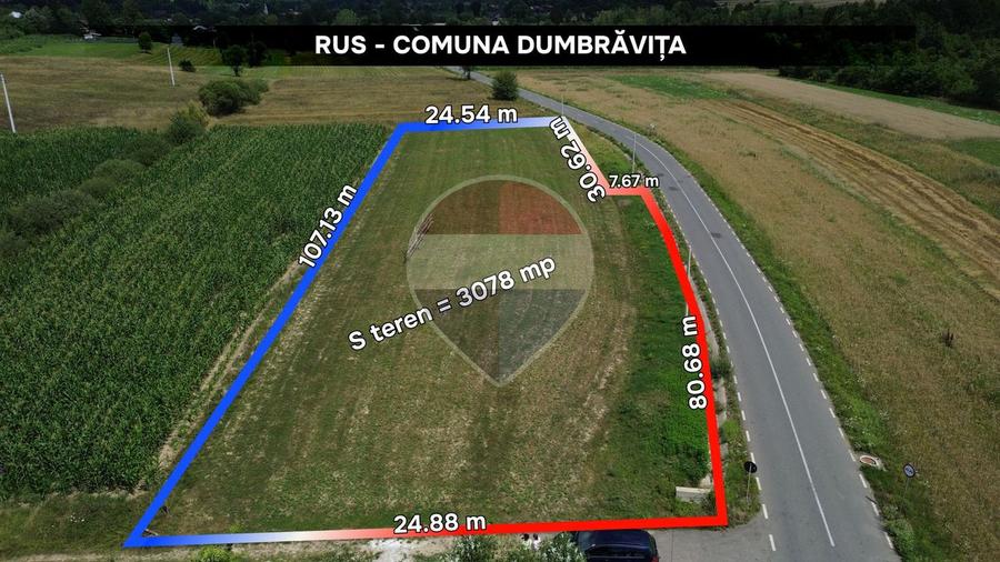 Teren intravilan în Rus | 3.079 mp | Ideal locuință sau investiție