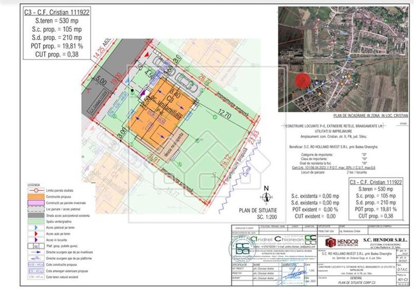 Teren cu autorizatie de constructie casa + proiect tehnic - Cristian