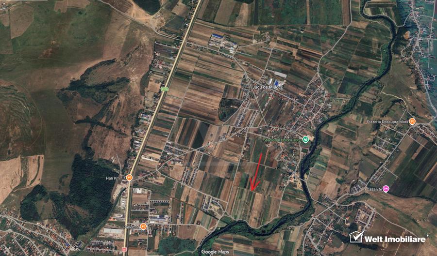 1 ha teren pe malul Somesului Mic - front 33 m Investitie cu potential ridicat
