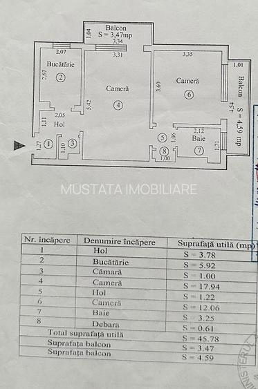 Renovat in totalitate! Ap. 2 camere, C. Galati, etaj 3. Doua balcoane. - 2