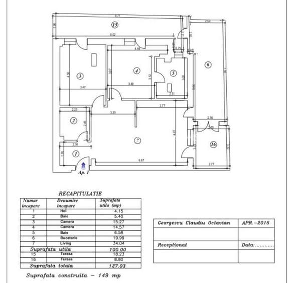 3 camere  + LOC DE PARCARE inclus || AVIATIEI - 1
