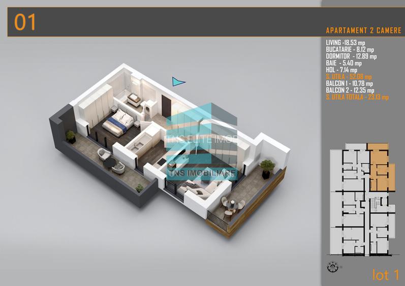Apartament 2 Camere, 76 Mp, Pallady - Nicolae Teclu - 6