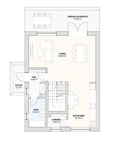 Casa individuala cu 4 camere si teren de 380 mp in Sura Mica