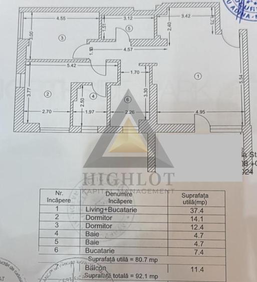3 camere PANORAMA Residence Sisesti 2 Cocosi