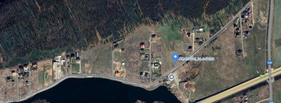 Teren liber cu vedere la lac, utilități și acces rapid A2 – Brănești