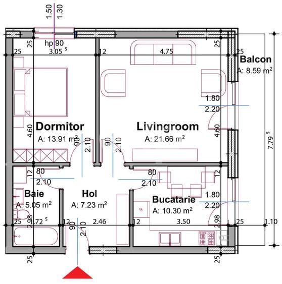 TVA inclus | Apartament 2 camere Pitesti | Zona Stadion