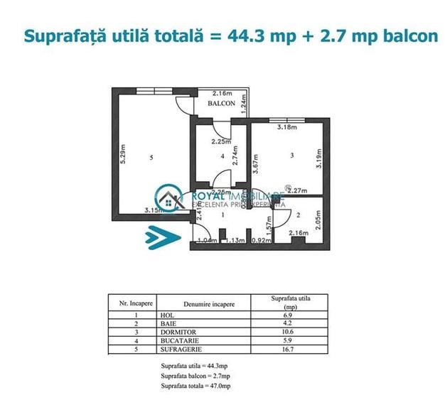 Royal Imobiliare - Vanzare apartament zona Ienachita Vacarescu