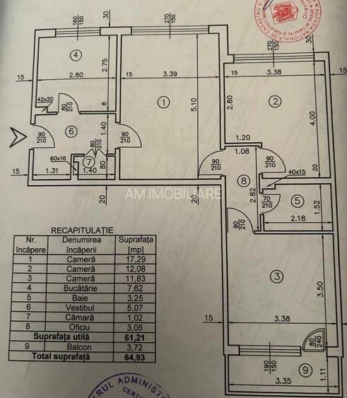 AP. 3 CAMERE- COLENTINA, REABILITAT, NEGOCIABIL, MOBILAT, COMISION 0% - 14