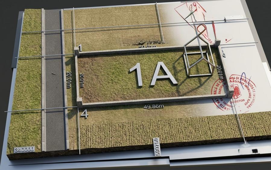 Teren de vânzare Tunari – Tarlaua 33 | 1.000 mp | Deschidere 20 ml |