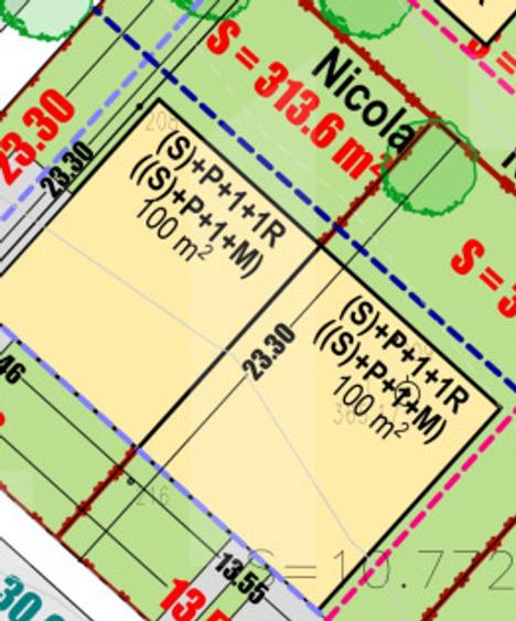 Teren 627 mp pentru 2 case individuale – PUZ aprobat, zonă premium / + TVA