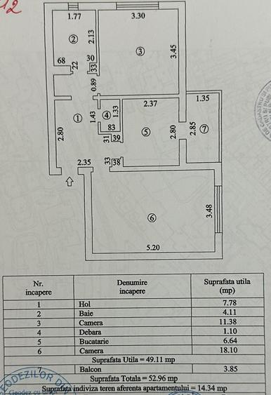 Zona Tineretului-Piata Concordiei. Ap. 2 camere, etaj 2.