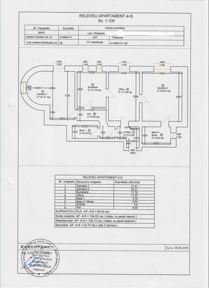 Apartament central la demisol înalt