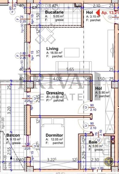 Apartament 3 camere, 60 mp, parter, parcare, Torontalului