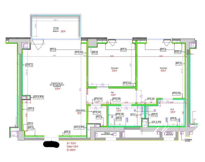 3 camere + loc de parcare in subteran inclus || AVIATIEI TOWER - 1