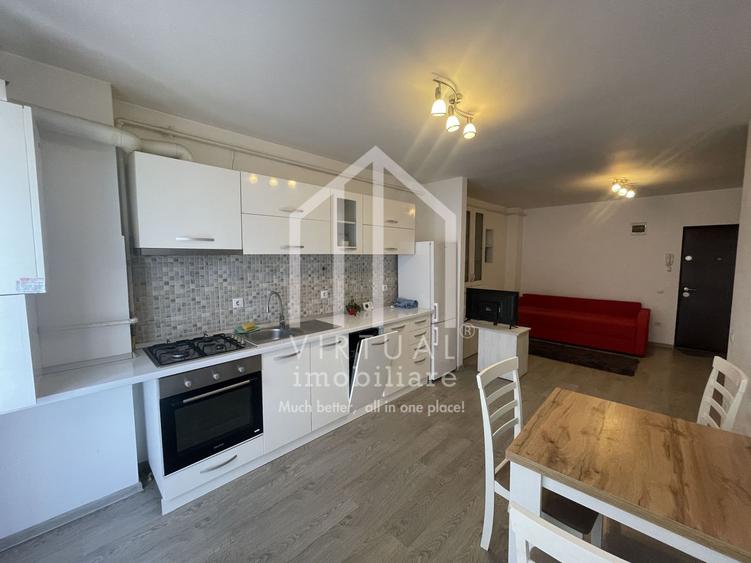 Apartament de inchiriat cu 2 camere, mobilat si utilat, balcon