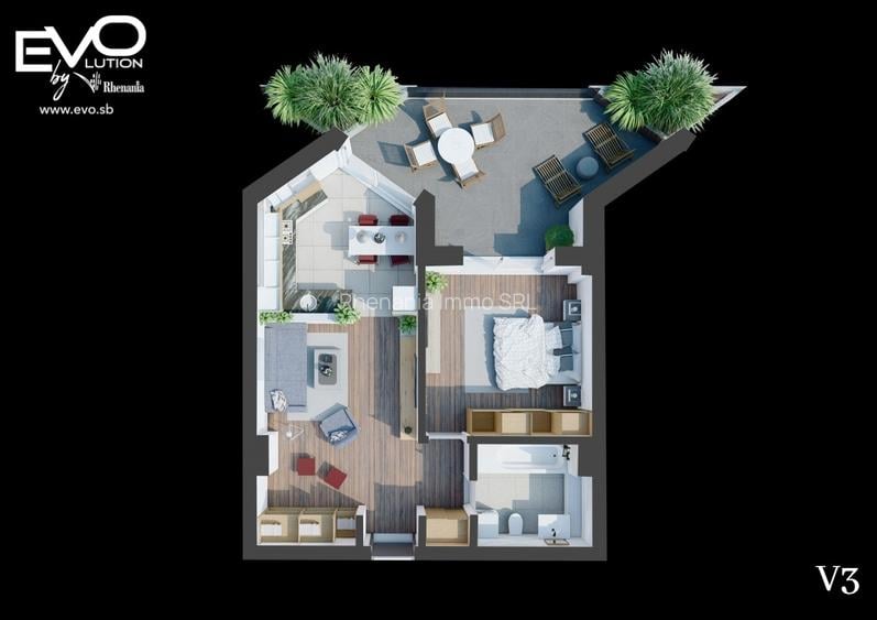 AP. 2 CAMERE | TERASĂ | 3 VARIANTE | SHOPPING CITY SIBIU | Evolution Apartments - 12