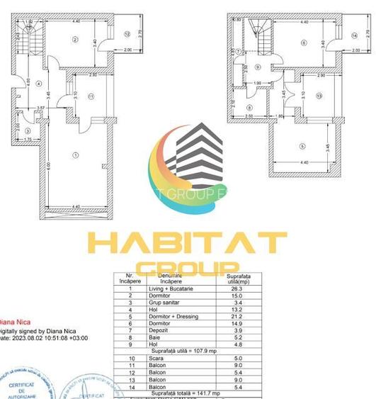 4 camere Tip Duplex la 10 minute de metrou Piata Sudului - 2