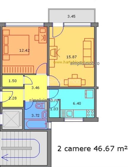 Decomandat 2 Camere Giurgiului - 1