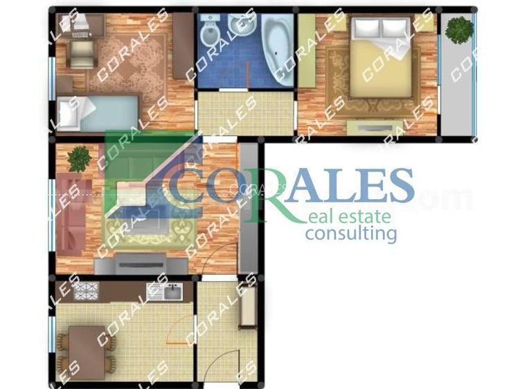 3 cam. Bloc ANVELOPAT, 68 mp utili,  Complex-zona OLIMPIA, boxa - 12