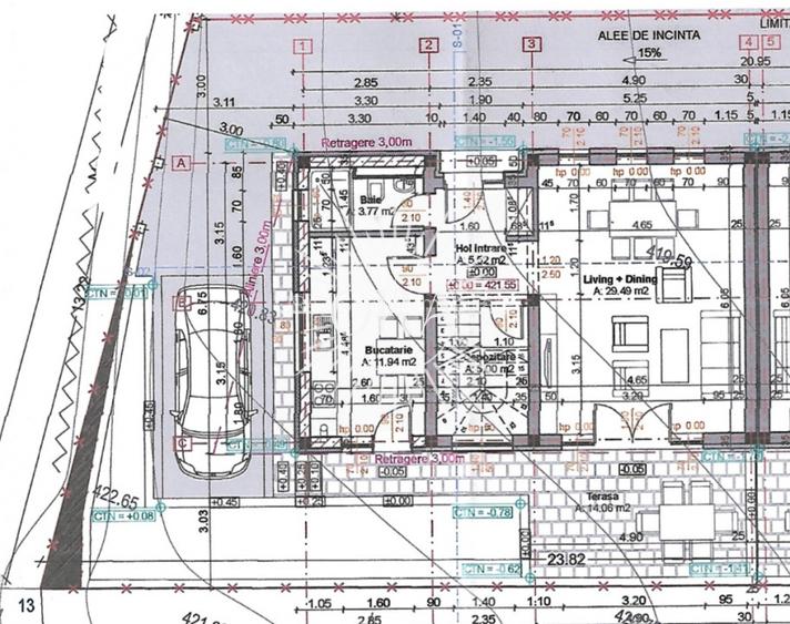 CASA DUPLEX CU CF DE VANZARE IN MANASTUR | ZONA CAMPULUI | SEMIFINISAT - 4