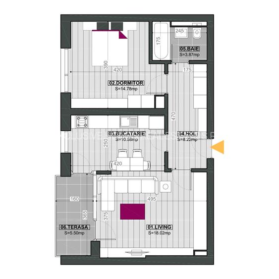Inchiriere 2 camere Cloud9 Residence - 13