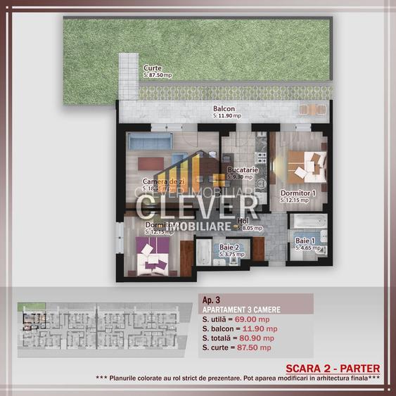 Apartament 3 camere Pallady, curte mare, Comision 0% - 6