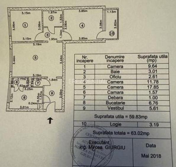 Apartament - 3 camere - semidecomandat - NIcolae Grigorescu  - 8