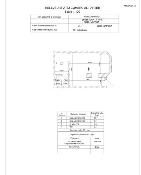 Spațiu Comercial stradal Jud. Cluj Str. DONATH Nr. 15 Preț Negociabil - 3