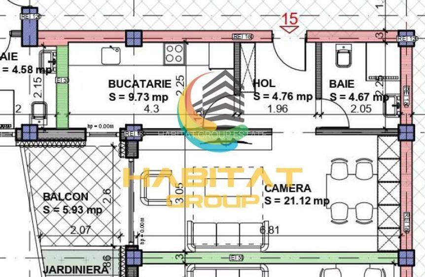 Garsoniera noua Mihai Bravu decomandata noua etaj intermediar - 13