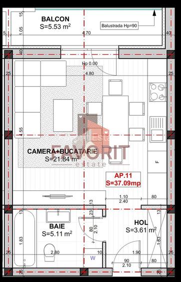 Etaj intermediar. Loc de parcare inclus. Finisat la cheie - 11