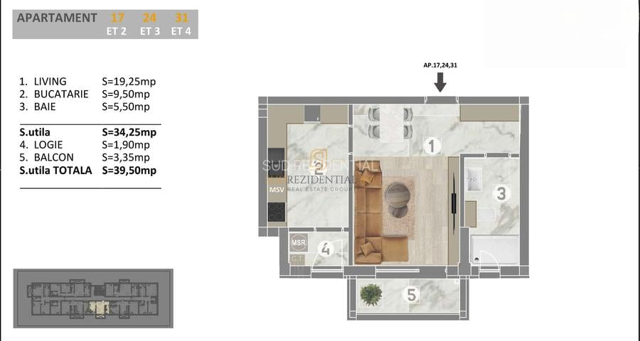 Garsoniera decomandata, zona Grand Arena Mall, Sector 4, Comision 0% - 1