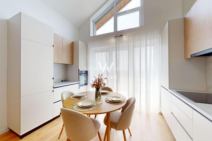 Penthouse 3 camere, 2 băi, mobilat complet, orientare SUD - întabulat - 3