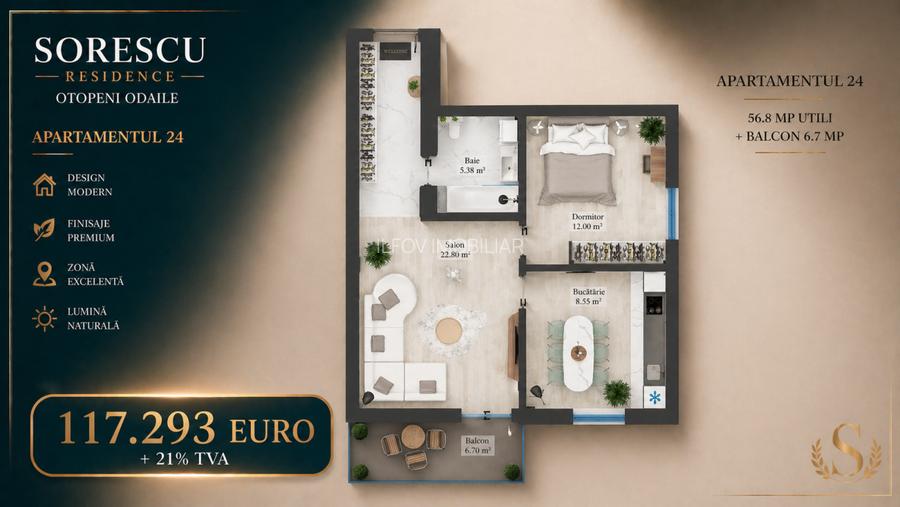 Sorescu Residence - Apartamente cu 2 camere, parcare, mutare imediata - 11
