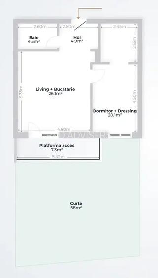 Apartament 2 camere cu gradina 58 mp | Pipera – Rond OMV | 0% comision - 5