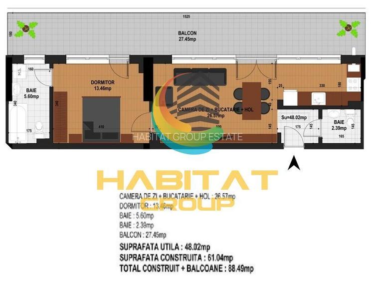 2 camere Timpuri Noi cu 2 bai si terasa de 27 mp - 8