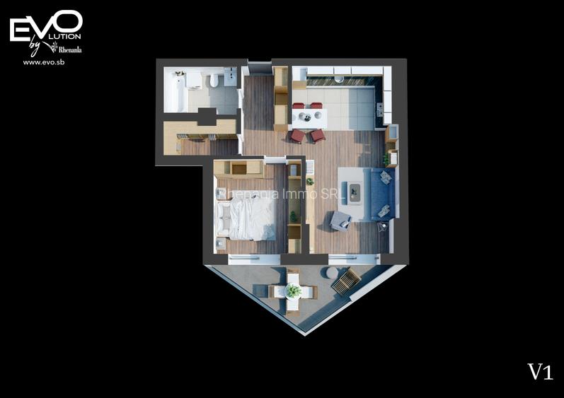 AP. 2 CAMERE | 60 MP | RĂSĂRIT | SHOPPING CITY SIBIU | Evolution Apartments - 6