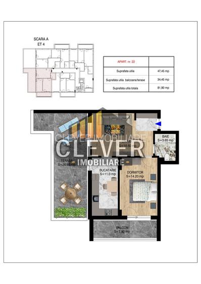 Apartament 2 camere cu Terasa, Pallady, Metrou Nicolae Teclu - 2