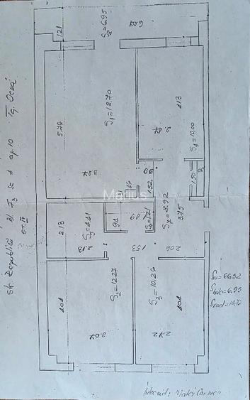 Apartament 3 camere, 73,47 m2 cu balcon închis, etaj 4, Central,oras Tg Ocna - 9