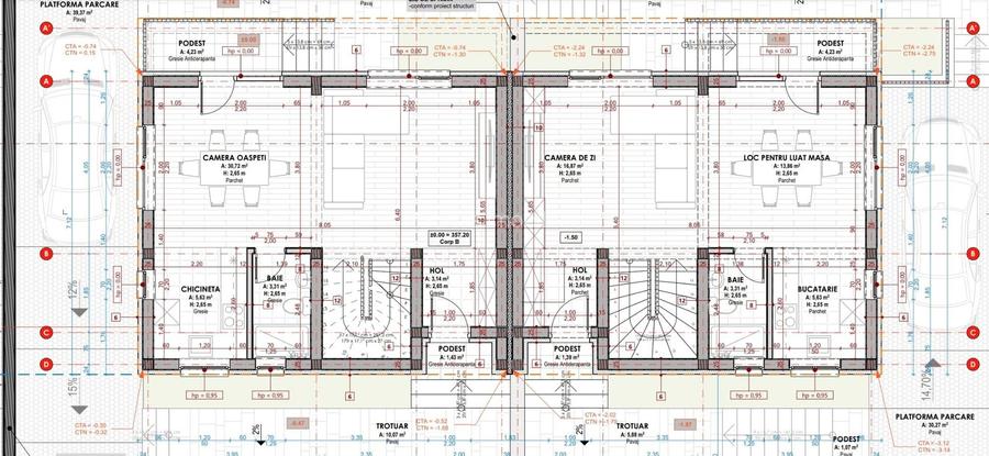 Case tip duplex, 4 camere, 110mp, 240 mp teren Dezmir - 3