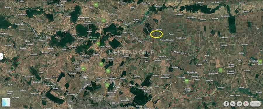 Unicat ! MOVILITA, la 800 m. fata de DN2 (E85) 104 Ha. teren agricol - 2