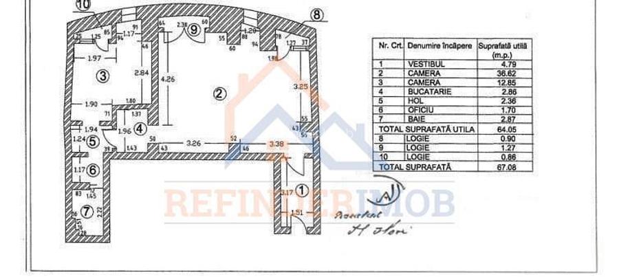 Penthouse Unirii – Rond Alba Iulia  Vedere panoramică 67 mp  3 balcoane - 2